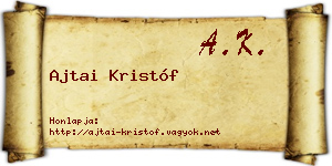 Ajtai Kristóf névjegykártya