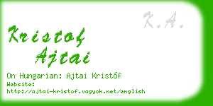 kristof ajtai business card