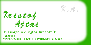 kristof ajtai business card